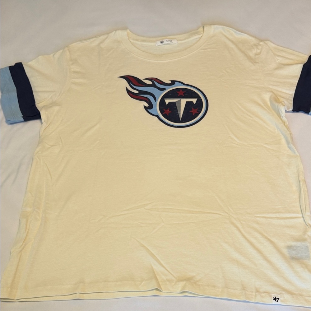 47 Cream T-Shirt with Logo